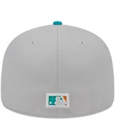 Men's New Era Gray, Teal Detroit Tigers 59FIFTY Fitted Hat