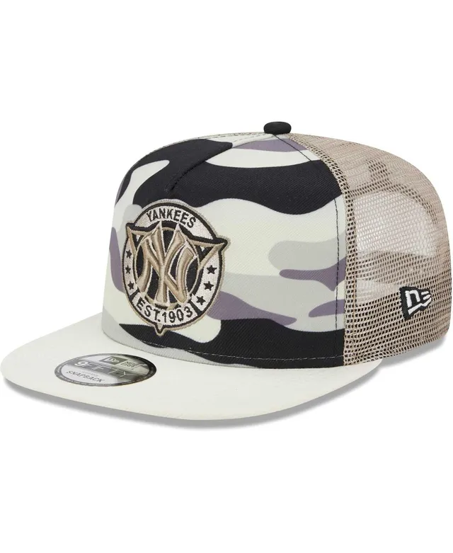 Philadelphia Phillies New Era Chrome Camo A-Frame 9FIFTY Trucker Snapback  Hat - White