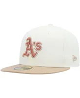 Men's New Era Cream Oakland Athletics Chrome Camel Rust Undervisor 59FIFTY Fitted Hat