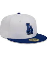 Men's New Era White, Royal Los Angeles Dodgers Optic 59FIFTY Fitted Hat