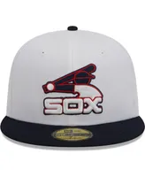 Men's New Era White, Navy Chicago White Sox Optic 59FIFTY Fitted Hat