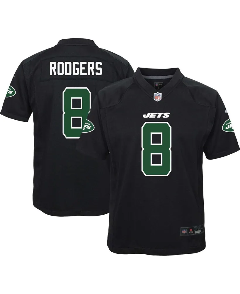 Big Boys Nike Aaron Rodgers Black New York Jets Fashion Game Jersey