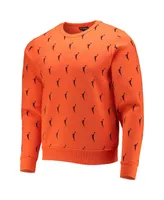 Men's and Women's Orange Wnba Logowoman All Over Logo Pullover Sweatshirt