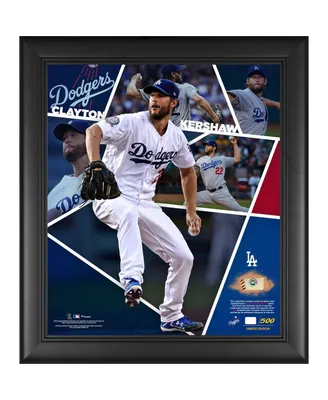 Clayton Kershaw Los Angeles Dodgers Framed 15" x 17" Impact Player Collage with a Piece of Game-Used Baseball - Limited Edition of 500
