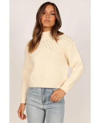 Petal and Pup Women's Mia Textured Shoulder Knit Sweater