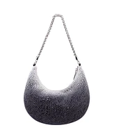 Nina Crystal Ombre Satin Hobo