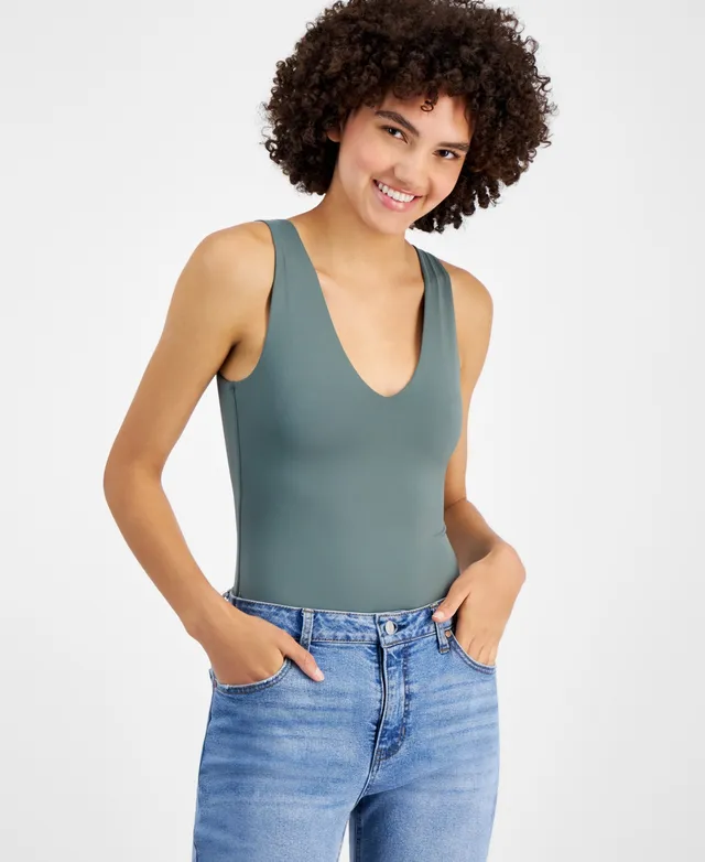 And Now This Women's Square-Neck Short-Sleeve Double-Layered