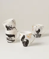 Lenox Vintage Gold Halloween Mugs, Set of 4