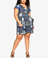 City Chic Women's Epic Floral Tunic