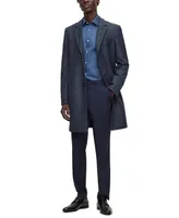 Boss by Hugo Men's Patterned Slim-Fit Formal Coat