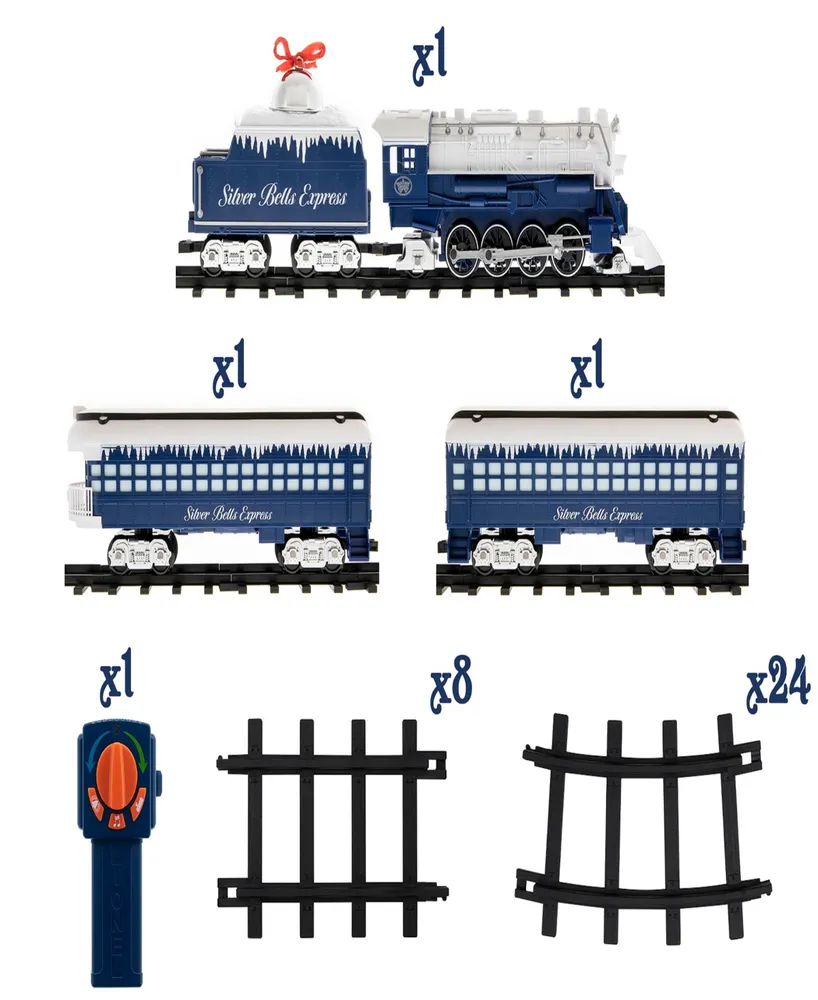 Lionel Silver-Tone Bells Express Battery-Operated Ready to Play Train Set with Remote