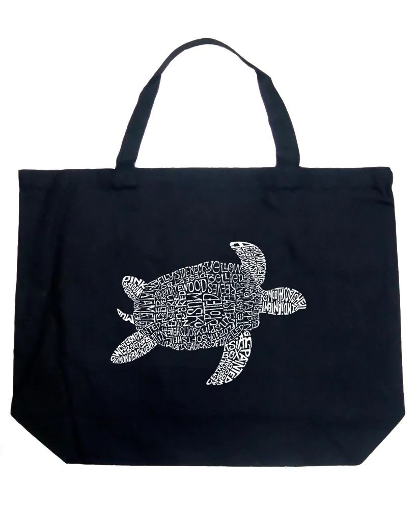 Turtle - Large Word Art Tote Bag