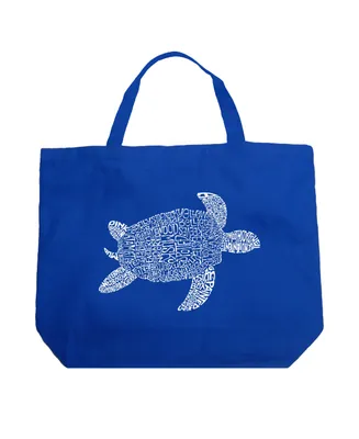 Turtle - Large Word Art Tote Bag