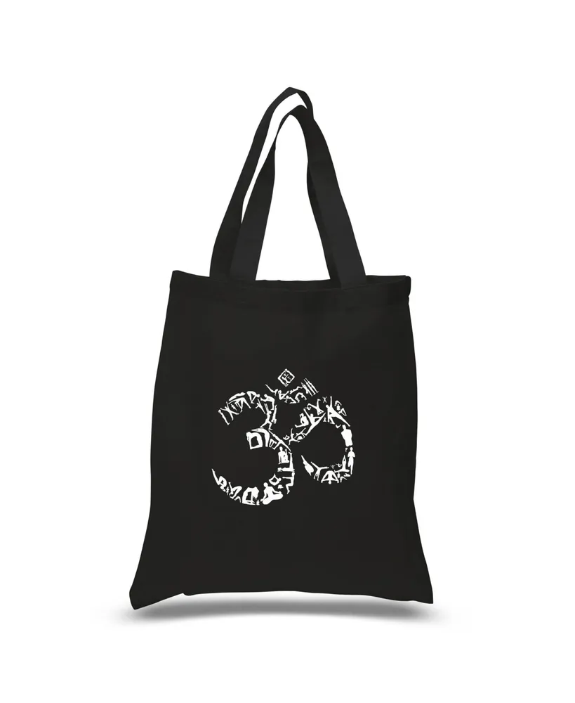 Om Yoga Poses - Small Word Art Tote Bag