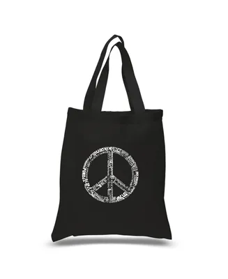 Peace 77 Languages - Small Word Art Tote Bag