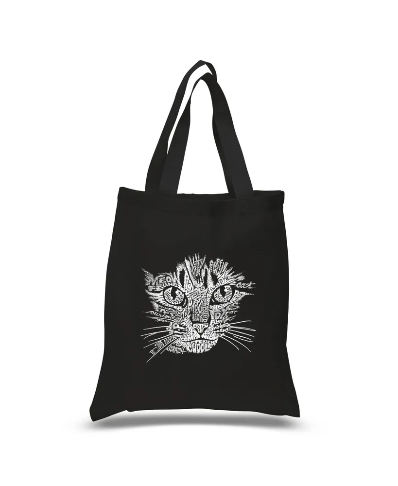 Cat Face - Small Word Art Tote Bag