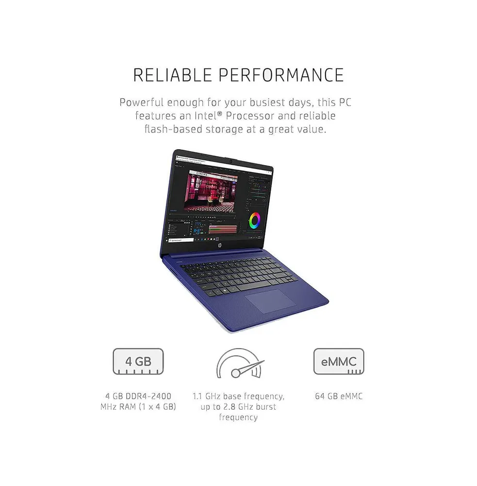 Hp 14 inch Laptop - Intel Celeron - 4GB