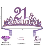 21st Birthday Sash and Tiara Set for Women