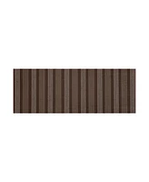 Nautica Polyvinyl Chloride Loop Utility Indoor or Outdoor Striped Mat