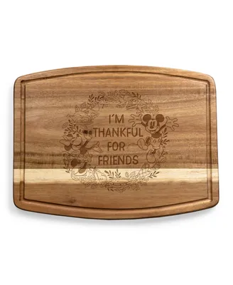 Disney's Mickey Minnie Mouse Thanksgiving Ovale Acacia Cutting Board