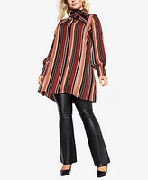 City Chic Plus Bold Stripe Tunic