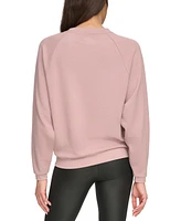 Andrew Marc Sport Women's Pebble Textured Knit Crew Neck Pullover Top