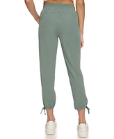 Andrew Marc Sport Women's Pull On Sueded Pique Pants with Side Ties