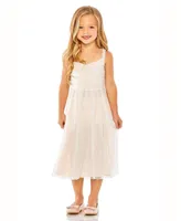 Mac Duggal Little Girls Ruffle Midi Dress