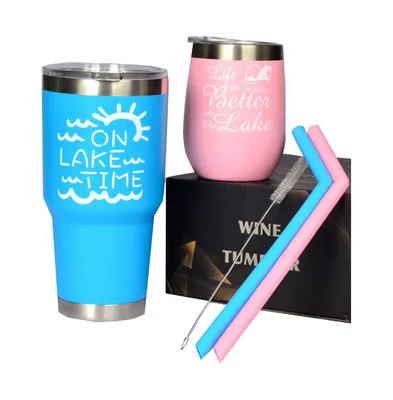 Lake Life Tumbler - Life is Better at the Lake - Ideal Christmas Gift for Lake Lovers, Boat Owners, and Lake Life Enthusiasts