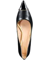 Things Ii Come Women's Jacey Luxurious Pointed-Toe Kitten Heel Pumps