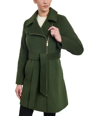 Michael Michael Kors Women's Asymmetric Wool Blend Wrap Coat