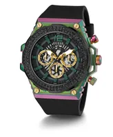 Guess Men's Multi-Function Black Silicone Watch 48mm