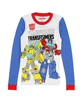 Transformers Boys Optimus Prime And Bumblebee Characters Logo Sleep Pajama Set