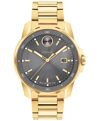 Movado Men's Bold Verso Swiss Automatic Ionic Plated Gold Steel Watch 43mm - Gold