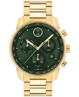 Movado Men's Bold Verso Swiss Quartz Chrono Ionic Plated Gold Steel Watch 44mm - Gold