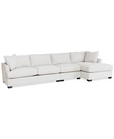 Nightford 146" 3-Pc. Fabric Chaise Sectional, Created for Macy's