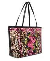 Betsey Johnson Leopard Embroidered Patch Tote