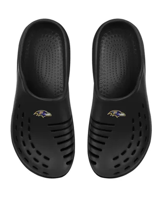Youth Boys and Girls Foco Black Baltimore Ravens Sunny Day Clogs