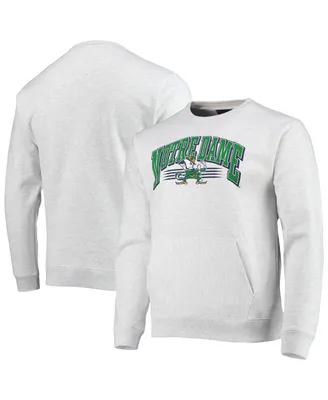 Men's League Collegiate Wear Heathered Gray Notre Dame Fighting Irish Upperclassman Pocket Pullover Sweatshirt
