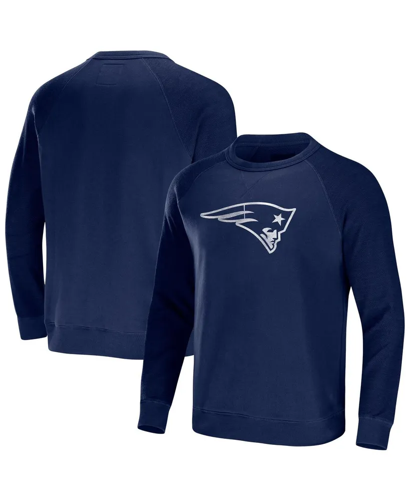 Men's Nfl x Darius Rucker Collection by Fanatics Navy New England Patriots Distressed Lightweight Pullover Sweatshirt