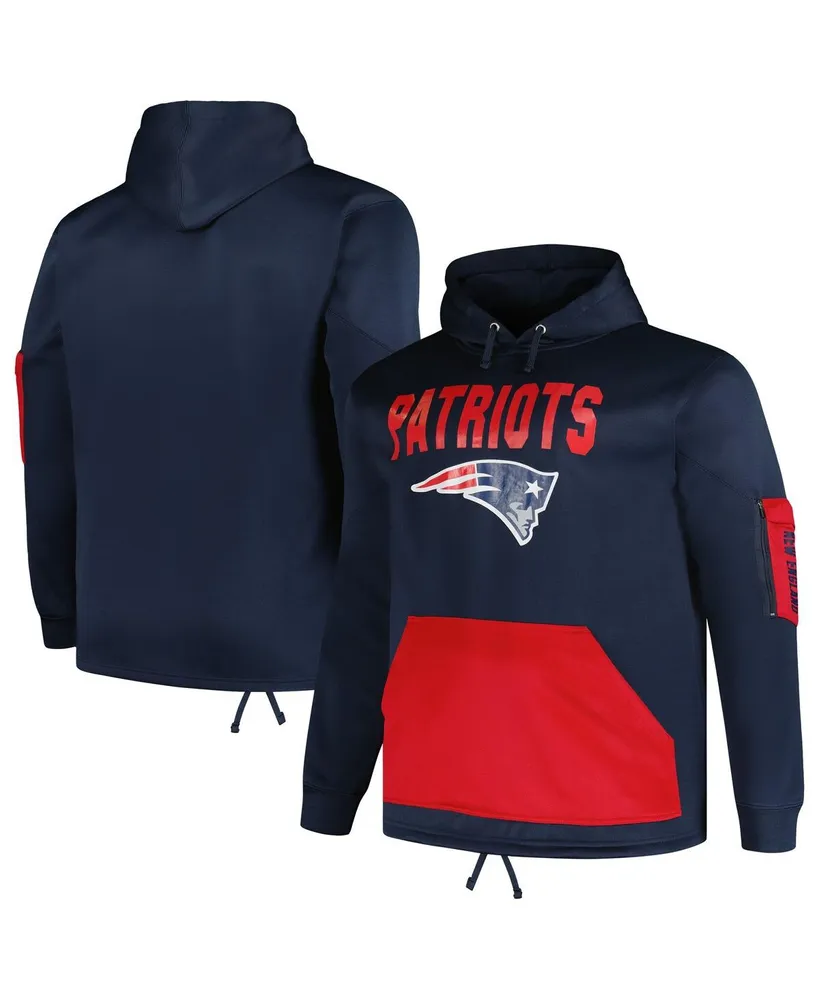 Men's Fanatics Navy New England Patriots Big and Tall Pullover Hoodie