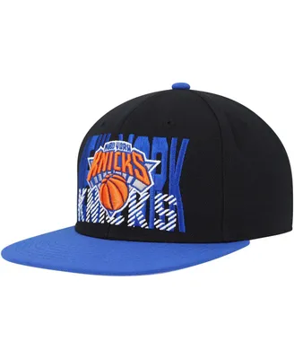 Men's Mitchell & Ness Black New York Knicks Soul Cross Check Snapback Hat
