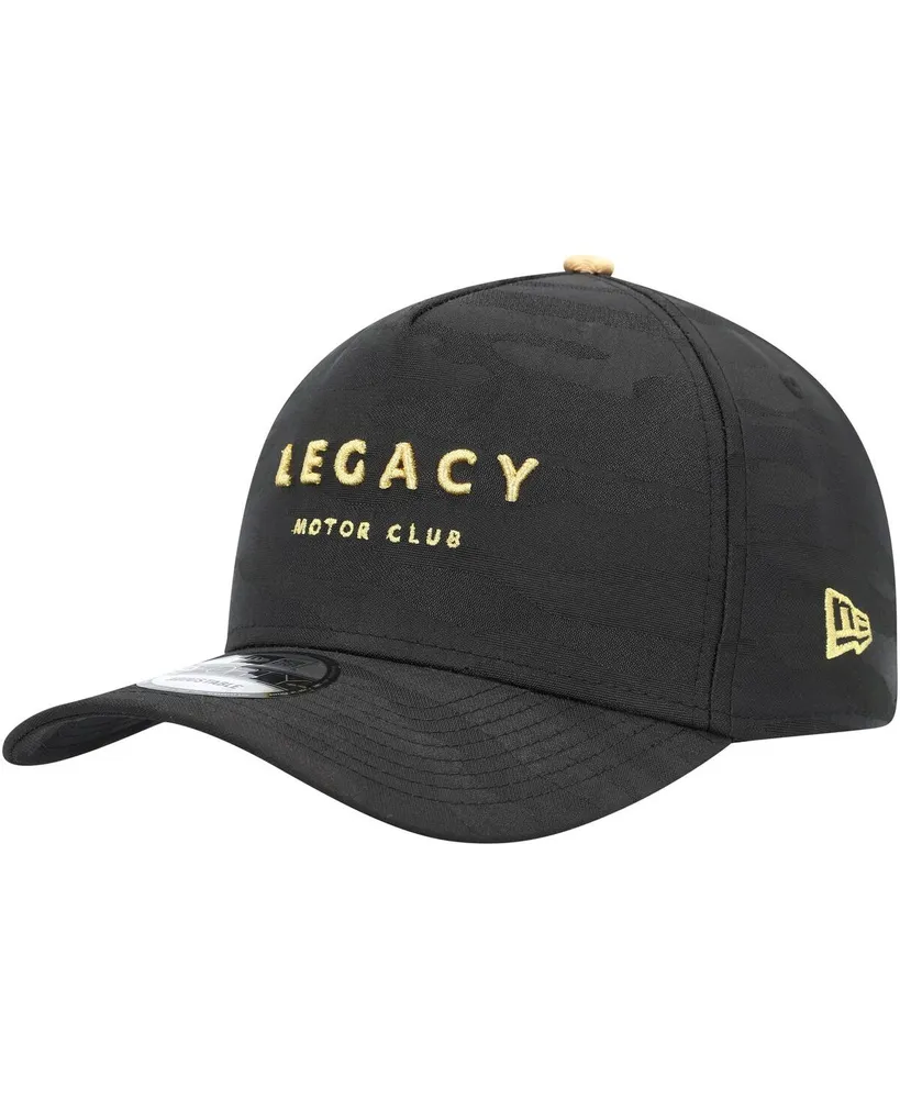 Men's New Era Black Legacy Motor Club Tonal Black Camo 9FIFTY Trucker Adjustable Hat