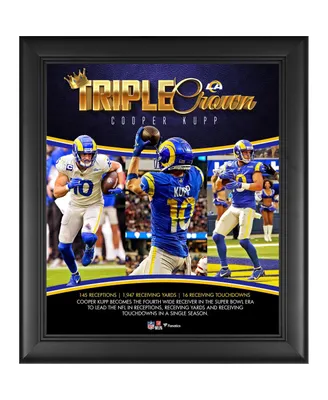 Cooper Kupp Los Angeles Rams Framed 15" x 17" Receiving Triple Crown Collage