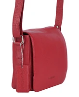 Mancini Pebbled Collection Page Leather Crossbody Bag