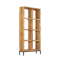 vidaXL Bookshelf 31.5"x9.8"x68.9" Solid Mango Wood