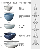 Denby Studio Blue 4-Pc. Rice Bowl Set