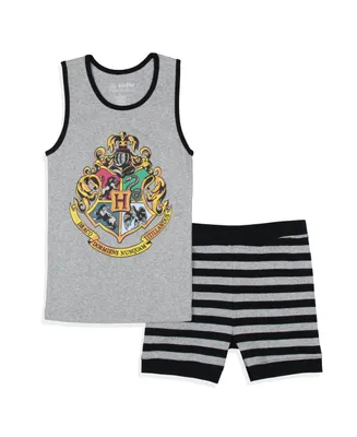 Harry Potter Girls Hogwarts House Crest Sleep Tank And Shorts 2 Piece Pajama Set
