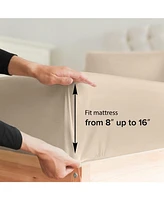 Cgk Unlimited 7 Piece Microfiber Solid Sheet Set - Split King