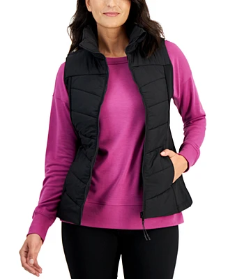 Id Ideology Women's Sleeveless Zip-Front Puffer Vest, Created for Macy's